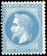 ** N°29B, 20c. Bleu. Type II. Décentré. - 1863-1870 Napoléon III Lauré