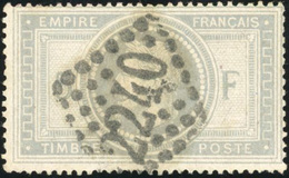 O N°33, 5Fr. De L'Empire. Violet-gris. TB. - 1863-1870 Napoléon III Lauré