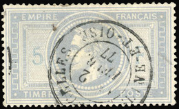 O N°33, 5F. Violet-gris. Obl. CàD Février 1877 De SEINE-ET-OISE. SUP. - 1863-1870 Napoléon III Lauré