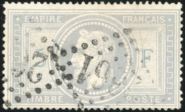 O N°33A, 5F. Empire. ''5'' Et ''F'' En Bleu. Obl. TB. - 1863-1870 Napoléon III Con Laureles