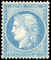 * N°37, 20c. Bleu. SUP. - 1870 Asedio De Paris