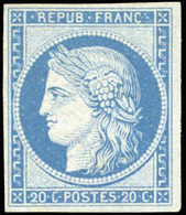 * N°37f, 20c. Bleu-clair. Réimpression Granet. ND. TB. - 1870 Asedio De Paris