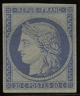 (*) N°37f, 20c. Bleu Clair. Réimpression GRANET. TB. - 1870 Siège De Paris