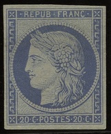(*) N°37f, 20c. Bleu Clair. Réimpression GRANET. TB. - 1870 Asedio De Paris
