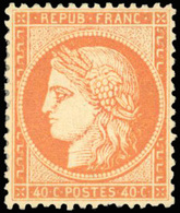 * N°38, 40c. Orange Foncé. Très Bien Centré. TB. - 1870 Siège De Paris