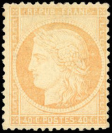 * N°38, 40c. Orange Très Pâle. Nuance Rare. TB. - 1870 Asedio De Paris