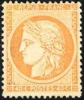 (*) N°38, 40c. Orange. Très Frais. TB. - 1870 Siège De Paris