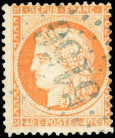O N°38, 40c. Orange. Obl. Cachet Bleu GC 5156 De CAVALLE. TB. R. - 1870 Siège De Paris