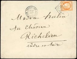 O N°38, 40c. Orange (déf.) Obl. Losange ''ASNA'' S/lettre Frappée Du CàD De VERSAILLES - ASSEMBLEE NATIONALE Du 23 Févri - 1870 Asedio De Paris