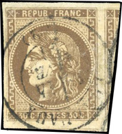 O N°47, 30c. Brun. Obl. CàD. SUP. - 1870 Emission De Bordeaux