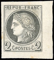 (*) N°51, Epreuve En Noir Du 2c. TB. - 1871-1875 Cérès