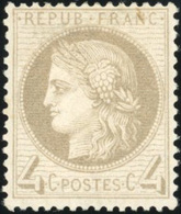 * N°52, 4c. Gris. Bon Centrage. TB. - 1871-1875 Cérès