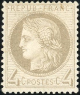 * N°52, 4c. Gris. Bon Centrage. TB. - 1871-1875 Ceres