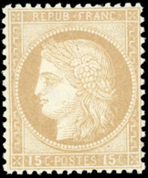 ** N°55, 15c. Bistre. SUP. - 1871-1875 Ceres