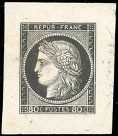 (*) N°57, Epreuve En Noir Du 80c. SUP. - 1871-1875 Ceres