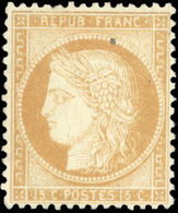 * N°59, 15c. Bistre. Centrage Parfait. SUP. - 1871-1875 Cérès