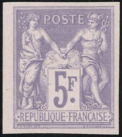 (*) Emission Des Régents. 15c. S/jaune + 5F. Lilas Avec Teinte De Fond. TB. - 1876-1878 Sage (Type I)
