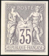 (*) Emission Des Régents. 25c. Noir + 35c. Violet Sans Teinte De Fond. TB. - 1876-1878 Sage (Type I)