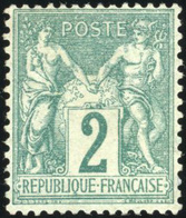 * N°62, 2c. Vert. Gomme Récupérée. - 1876-1878 Sage (Type I)