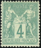 * N°63, 4c. Vert. TB. - 1876-1878 Sage (Type I)