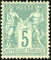 * N°64, 5c. Vert. Type I. Très Bon Centrage. SUP. - 1876-1878 Sage (Type I)