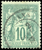 O N°76, 10c. Vert. Décentré Mais Sinon TB. - 1876-1878 Sage (Type I)