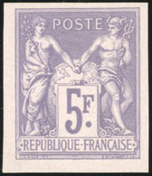 (*) N°95b, 5F. Violet S/lilas. Régents. ND. Type II. Grandes Marges. SUP. - 1876-1878 Sage (Type I)