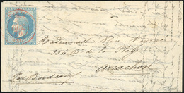 O N°29, L'ARMAND BARBES. 20c. Lauré Obl. Du CàD Rouge De PARIS (SC) Du 6 Octobre 1870 à Destination D'ARCACHON. Au Verso - Krieg 1870