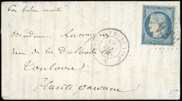 O N°37, LE LAVOISIER. 20c. Siège Obl. Losange ''A.F.A'' S/lettre Manuscrite De ST-MANDE Du 19 Décembre 1870, Frappée Du  - Guerre De 1870