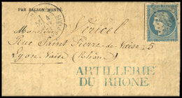 O N°37, LE DUQUESNE. 20c. Siège Obl. Sur Gazette Des Absents N° 22 Frappée Du CàD De PARIS Du 4 JANVIER 1871 Et De La Gr - Krieg 1870