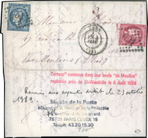 O N°4649, 20c. + 80c. Bordeaux Obl. GC 691 Sur Lettre Frappée Du CàD De CAEN Du 3 JANVIER 1871 à Destination De PARIS Pa - Guerre De 1870