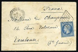 O N°14, 20c. Obl. Grille S/lettre Frappée Du CàD Du CORPS EXPEDITIONNAIRE De ROME Du 24 Mai 1861 à Destination De TOULOU - 1849-1876: Période Classique