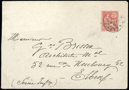 O N°124, 10c. Rose Obl. S/lettre Frappée Du CàD ''TRESOR ET POSTE * 177'' Du 14 Novembre 1914 à Destination D'ELBEUF. Ar - Autres & Non Classés