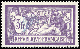 ** N°206c, 3F. Violet Et Bleu. Merson. Centre Déplacé. SUP. - Autres & Non Classés