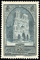 ** N°259c, 3Fr. Ardoise. ''Cathédrale De Reims''. Type IV. SUP. - Autres & Non Classés