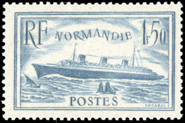 ** N°299300, 1Fr.50 Bleu + 1Fr.50 Bleu Clair Paquebot ''Normandie''. 2 Valeurs. SUP. - Autres & Non Classés