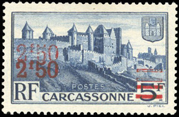 ** N°490, 2F.50 S/5F. Outremer. Carcassonne. Double Surcharge Bien Distincte. SUP. R. - Autres & Non Classés