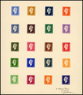 (*) N°682/ 701, Série Complète De 20 Timbres ND Collés Sur Carton De Présentation. SUP. RR. - Autres & Non Classés