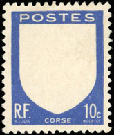 ** N°755, 10F. Corse. Couleur Noire Absente. N° Et Cote Maury. SUP. RR. - Autres & Non Classés