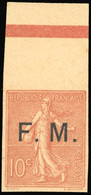 (*) N°3b+ 4b, 15c. Vert-olive + 10c. Rose. ND. Le 10c. Avec HdeF. SUP. - Timbres De Franchise Militaire