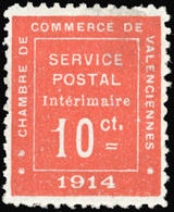 * N°1, 10c. Vermillon. SUP. - Guerre (timbres De)