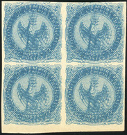 (*) N°34, 10c. Bistre-jaune, Bande De 3, Double Impression + 20c. Bleu, Bloc De 4, Double Impression. TB. - Autres & Non Classés