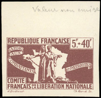 ** N°63A, 5F. + 40F. Brun. Non émis. ND. BdeF. SUP. R. - Autres & Non Classés