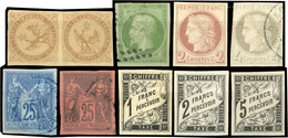 * Collection De COLONIES GENERALES Complète. Timbres Neufs Ou Obl. Dont N°1-6 En Bloc De 4, N°3a *, N°8 Obl., N°15 *, N° - Otros & Sin Clasificación