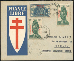 O Petit Ensemble De 7 Lettres Ayant Voyagées, FRANCE LIBRE De Diverses Colonies (2 Lettres AEF, 1 De Cameroun, 1 De Mart - Otros & Sin Clasificación