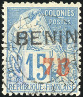 O N°16, 75 S/15c. Bleu. Surcharge Rouge. TB. - Autres & Non Classés