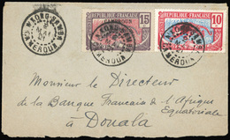 O N°72, Mixte Du 15c. Violet Et Rose + CONGO N°52 Obl. S/lettre Frappée Du CàD De N'KONG SAMBA Du 2 Mai 1921 à Destinati - Otros & Sin Clasificación