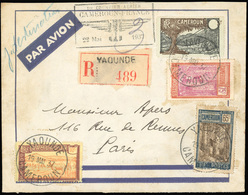 O N°130, 5F. Noir Et Brun S/azuré, Valeur Très Déplacée Dans Le Cartouche, S/lettre Recommandée Frappée Du CàD De YAOUND - Autres & Non Classés