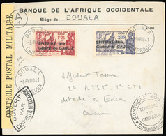 O N°245246, 2 Valeurs Obl. S/lettre Recommandée Frappée Du CàD De DOUALA Du 3 Avril 1941 à Destination D'EDEA. Cachet D' - Otros & Sin Clasificación