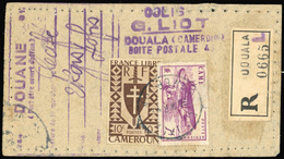 O N°2610, 10F. Brun + PA 7F. Lilas, S/reçu De Douane Recommandée Obl. De DOUALA Du 26 Mars 1940. TB. - Otros & Sin Clasificación